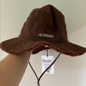 Jacquemus Chocolate Brown Floppy Hat